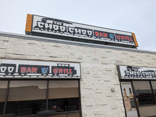The Choo-Choo locomotive sign above the storefront